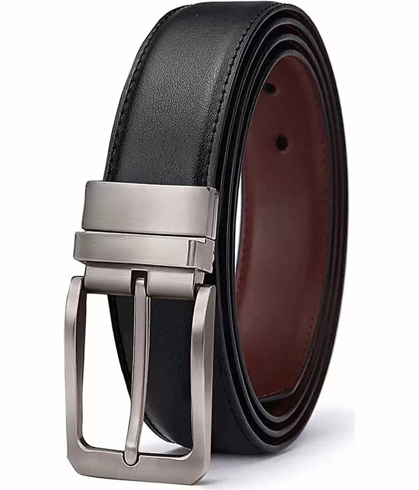 Elite Crafts - Brown 100% Leather Men's Reversible Belt ( Pack of 1 )