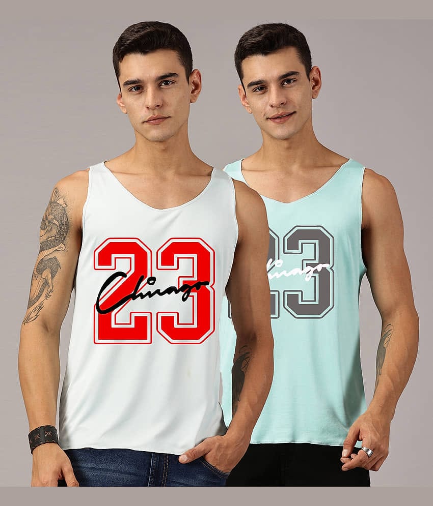 RodZen Pack of 2 Polyester Gym Vest For Men ( Multicolor )