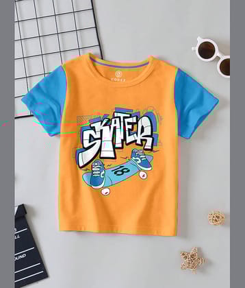 CODEZ Pack of 2 Boys Cotton Blend T-Shirt ( Orange )