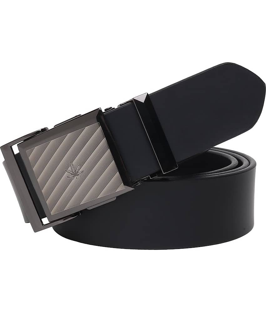 SILKSHOPPING - Black 100% Leather Men's Formal Belt ( Pack of 1 )