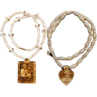 Abhimantrit-Bageshwardham Mala Hanuman Ji Tulsi Mala Beads Wood Necklace