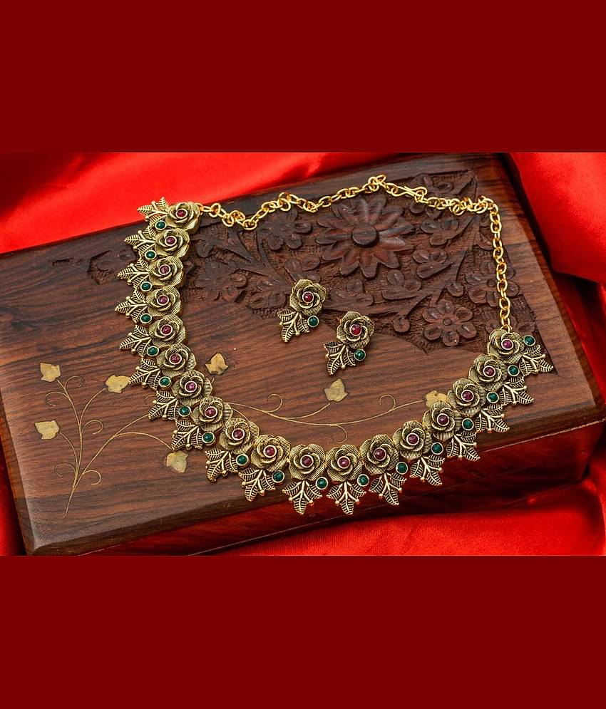 MGSV - Gold Alloy Necklace Set ( Pack of 1 )