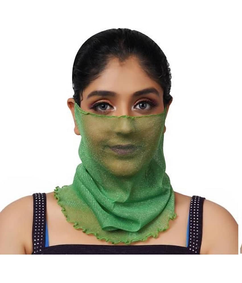 PENYAN Girls Green Cotton Headwraps For Summer ( Pack of 1 )