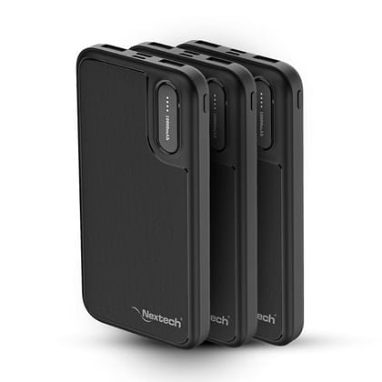 Nextech 10000mAh Power Bank | Power Bank Fast Charging | Dual Input (Type-C + Micro) & Dual Output | Powerbank for iPhone, Android | Compatible with All Smartphone