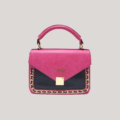 Pink Barada Structured Bag-PINK