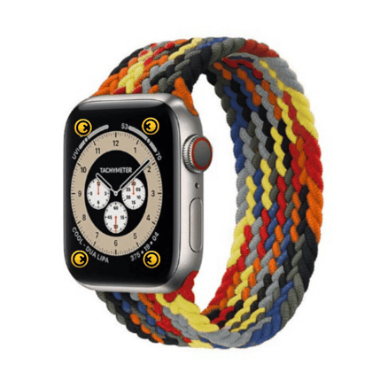Rainbow - Artisan-crafted Nylon Braided Apple Watch Strap - Multi Color-Rainbow / 38/40/41mm