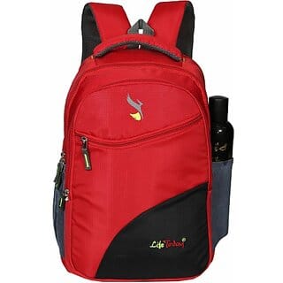 Life Today Large 35 L Laptop Backpack 35 L Waterproof Laptop/College/School/Office Bag Backpack for Men Women (Red)
