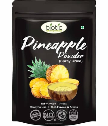 Biotic Spray Dried Pineapple Fruit Powder - Pineapple Powder for Drink Juice Masala 100 gm