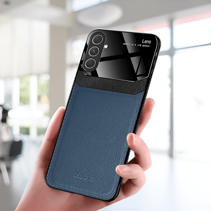 Samsung S23 FE Leather Fiberglass Case-Blue
