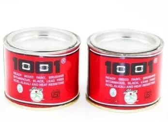 1001 READY MIXED PAINT,BITUMENS,LEAD FREE ACID.ALKALI AND HEAT RESISTING COMBO Pack 2 BLACK Solvent Wall Paint (2 X 200 ML)