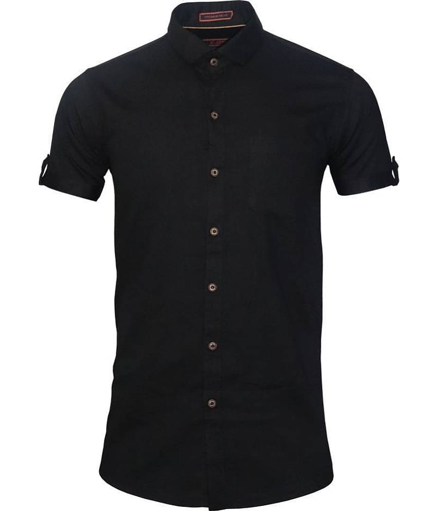 X-men 100 Percent Cotton Black Solids Shirt