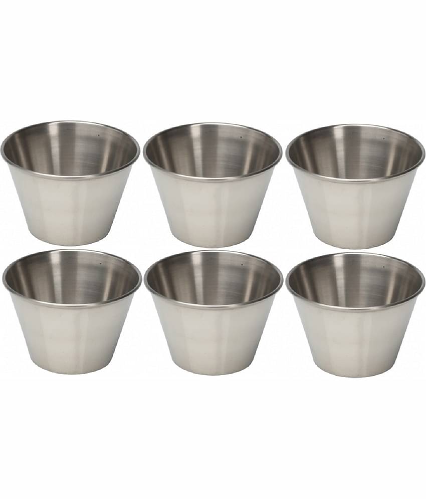 Dynore - Sauce Cup 75 ml Stainless Steel Chip&Dip Bowl 75 mL ( Set of 6 )