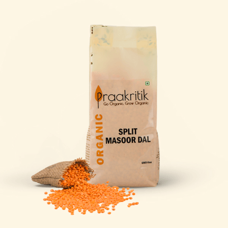 Praakritik Organics Split Masoor Dal 500g