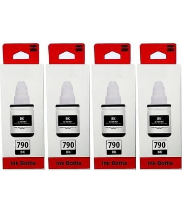 zokio Refill Ink Gi-790 Black Pack of 4 Cartridge for 790 INK G1000 , G1010 , G1100 , G2000 , G2002 , G2010 , G2012 , G2100 , G3000 , G3010