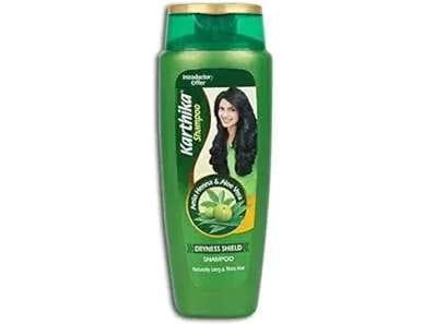 Karthika Dryness Shield Shampoo with Amla, Henna & Aloe Vera for Naturally Long & Thick Hair, 175 ml
