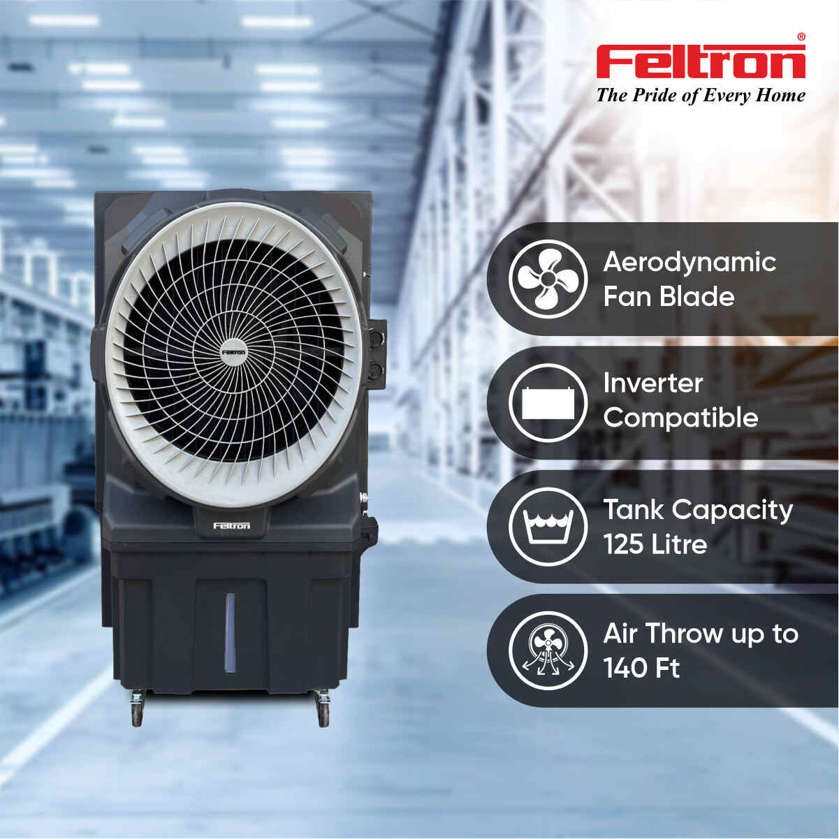 Feltron 125 Ltr Commercial Air Cooler (Turbo Cool Plus)