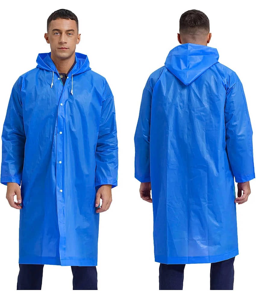 Infispace Blue PVC Men's Raincoat ( Pack of 1 )