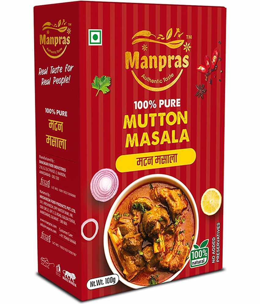 MANPRAS MUTTON MASALA 100GM [ PACK OF 3 ] Masala 100 gm