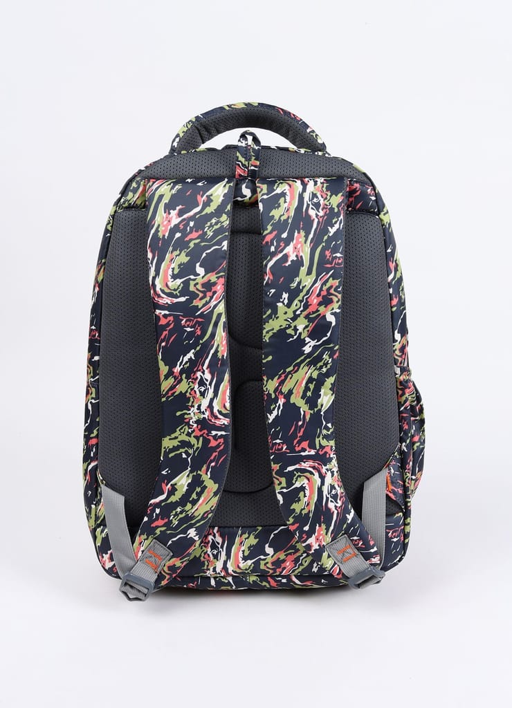 PB Pearlbags Archer 22L printed Laptop Backpack , 3 Compartments, Bottle Holder, Organizer, Premium Fabric, Water Resistant Anti Theft , School & College Bag for Boys and Girls, Office & Travel Bag for Men and Women