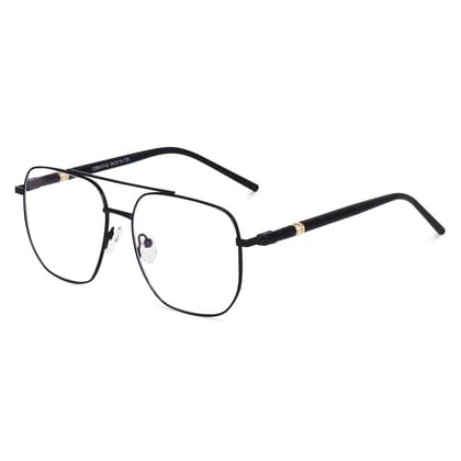 Dervin Blue Light Blocking Blue Cut Zero Power anti-glare Retro Square Eyeglasses frame for Eye Protection from UV by Computer/Tablet/Mobile/Laptop-Black