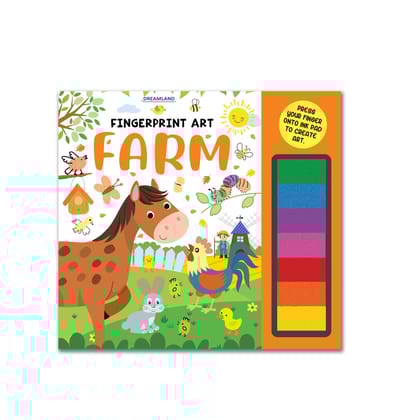 Farm Fingerprint Art Activity Book for Children Age 4 - 9 years with Thumbprint Gadget | Colouring Book for Kids [Paperback] Dreamland Publications
