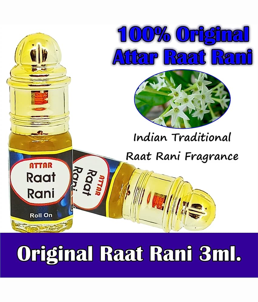 INDRA SUGANDH BHANDAR - Raat Rani Real Night Queen 100% Perfume 0% Alcohol Long Lasting Fragrance Attar For Men & Women 3ml Pack Of 1