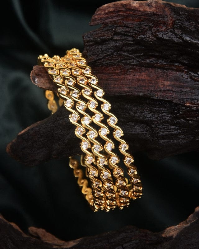 Premium White Stone Bangles