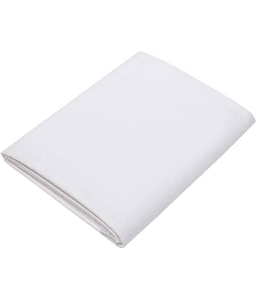 Makhanchor White 100 Percent Cotton Unstitched Shirt pc Single