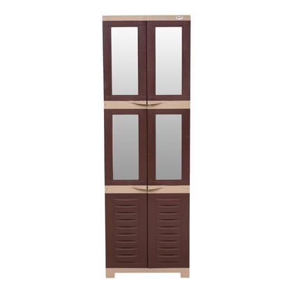 Supreme Furniture Fusion 3-TOP 4M Plastic Storage Cabinet with 4 Mirror almirah/Living Room/Office.Made up 100% Virgin Plastic which Makes it Stronger,rustproof, (G-Brown D-Beige) DIY Supreme Furniture Fusion 3-TOP 4M Plastic Storage Cabinet with 4 Mirror almirah/Living Room/Office.Made up 100% Virgin Plastic which Makes it Stronger,rustproof, (G-Brown D-Beige) DIY