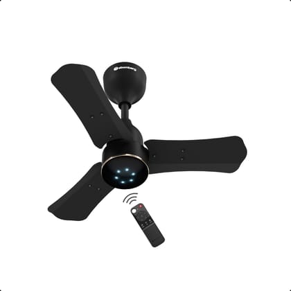 Atomberg Renesa Halo 600mm BLDC Ceiling Fan with Remote Control & LED Indicators | Midnight Black