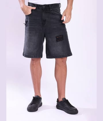 Bene Kleed Charcoal Cotton Men's Denim Shorts ( Pack of 1 )
