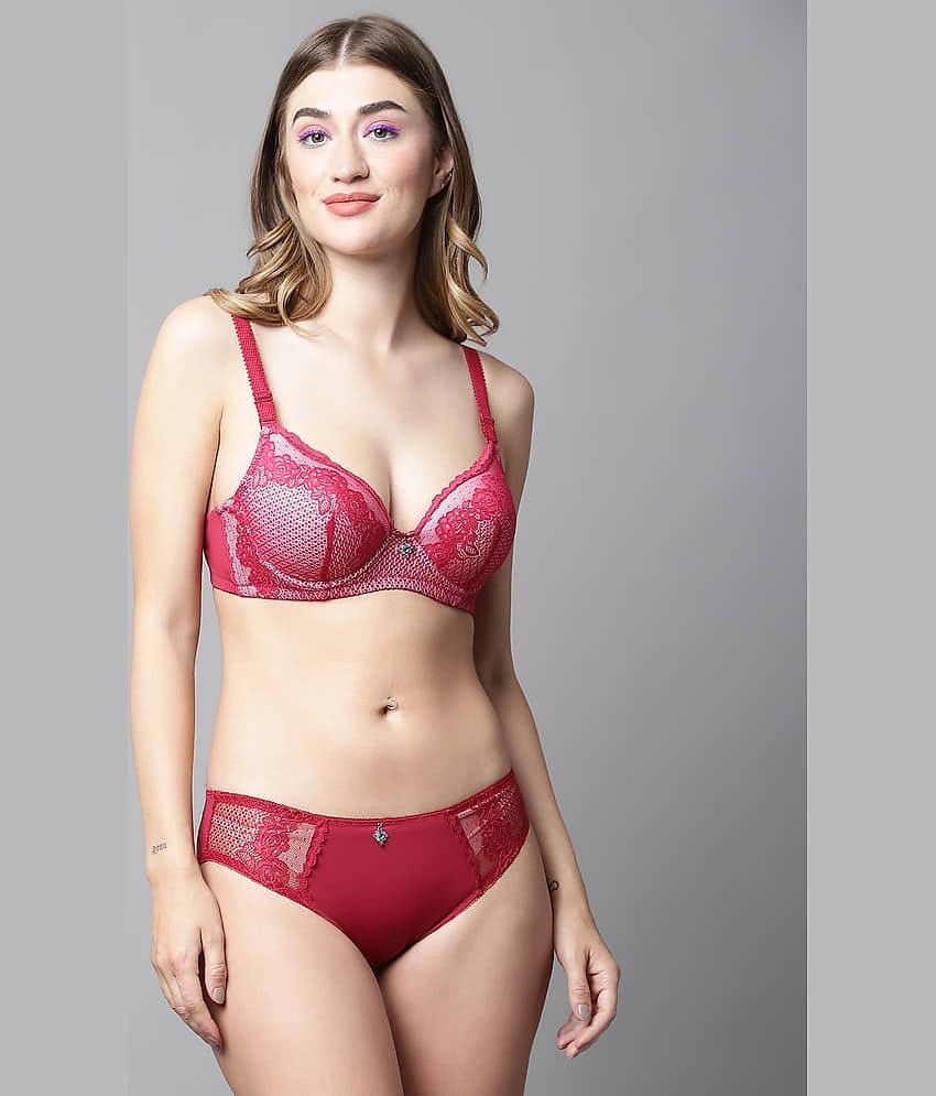 PrettyCat Lace Women's Bra & Panty Set ( Blue )