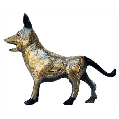 Brass Showpiece Dog Statue (ANMAS051 A) Brass Showpiece Dog Statue (ANMAS051 A)