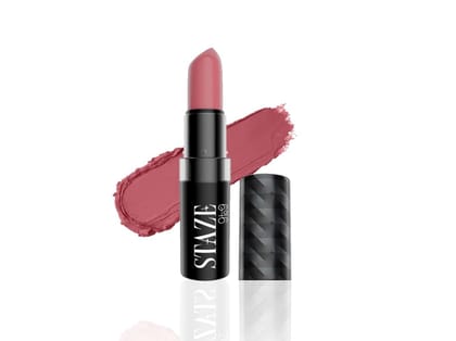 Staze 9to9 Velvet Kiss Lipstick, Matte + Intense Color Lipstick, 12H Long Stay, Moisturizing & Lightweight Formula - Desert Rose - 01