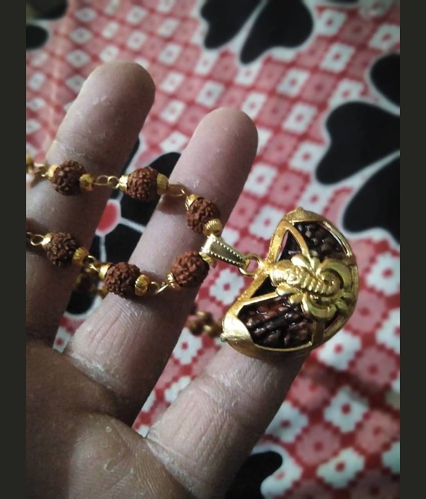 Nepali 1 Mukhi Ganesha Rudraksh mala - 36 Beads (Pack of 1)