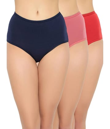Clovia Pack of 3 Cotton Solid Women's Hipster ( Multicolor ) Clovia Panty