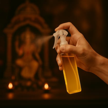 Shaam Darbar Puja Air Freshener โ Alcohol-Free, Long-Lasting Sacred Mist - Krishna ji - Ganesh ji - Navratri Shaam Darbar Puja Air Freshener โ Alcohol-Free, Long-Lasting Sacred Mist - Krishna ji - Ganesh ji - Navratri