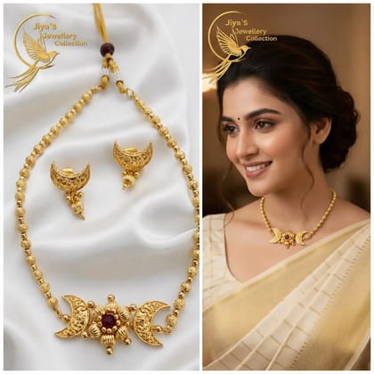 Traditional Chandrakor Kudi Chokar necklace neckline with adjustable gonda Chandrakor EarringsMicro beads Best quality