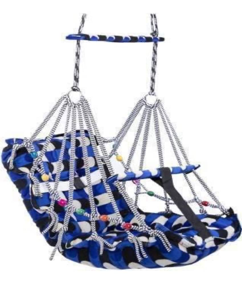 Cotton Swing Jhulla For Kids Baby'S Children Folding And Washable 1-5 Years With Safety Belt