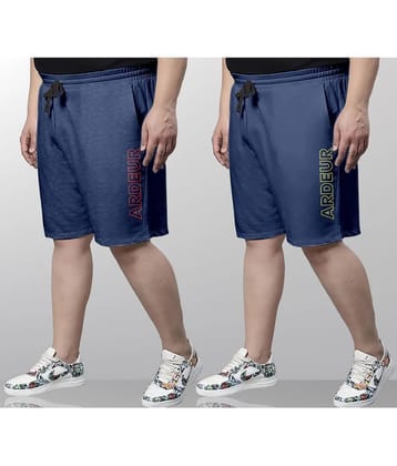 Ardeur Multi Cotton Blend Mens Shorts ( Pack of 2 ) - None
