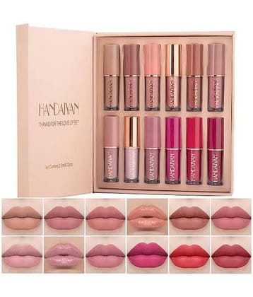 SH.HUDA Multi Matte Waterproof Liquid Lipstick ( Pack of 12 )