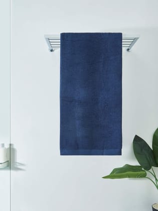 DDECOR - Pioneer Collection 100% Cotton Bomboo Plains And Textures Pattern  Bath Towel |75 CM X 150 CM| - Blue