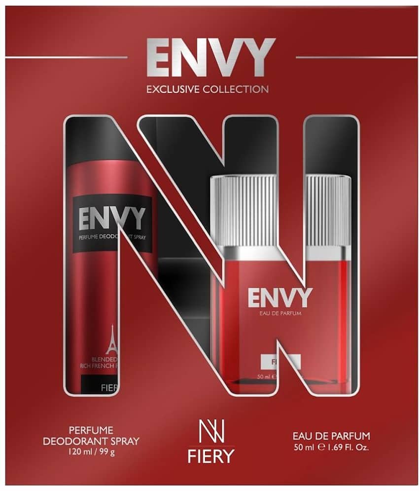 Envy Fiery Gift Pack  Deodorant Spray & Perfume for Men 170 ml ( Pack of 2 )