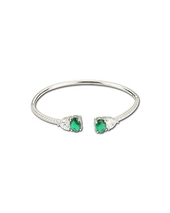 AABHA Silver Kada for Women (Silver, 2.4)