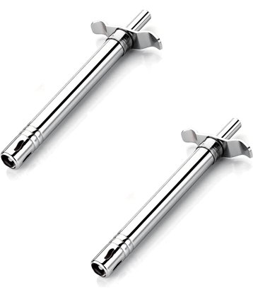 RIVERNEST Silver Stainless Steel 2 Ps Kitchen lighter Gas lighter ( Set of 1 )