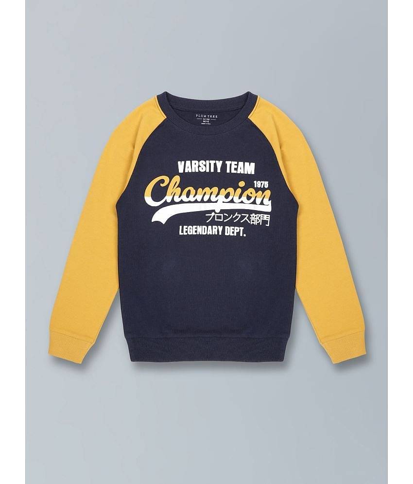PLUM TREE Pack of 1 Boys Cotton Blend Sweatshirt ( Navy )