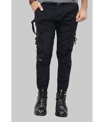 Urban Legends Regular Flat Men's Cargos - Black ( Pack of 1 )