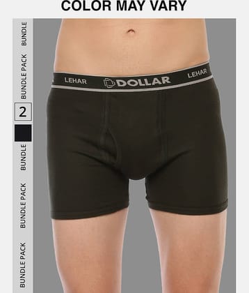 Dollar Lehar Mens Combed Cotton Trunk - Pack of 2 - (Colour May Vary)