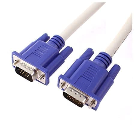 VGA Male to Male ,15-Pin Cable/Adapter for PC, Monitor, Projector, Laptop, TV, LCD/LED - 20Mtr (White)