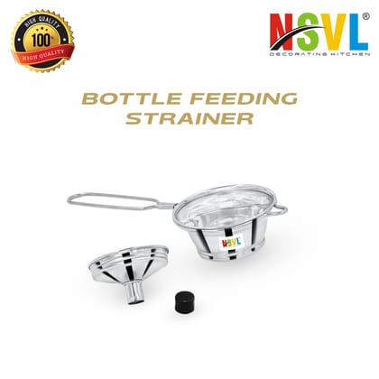 Nsvl Stainless Steel Pouring Funnel Oil Bottle Strainer Jam Filter for Kitchen,Baby Feeding Bottle Strainer